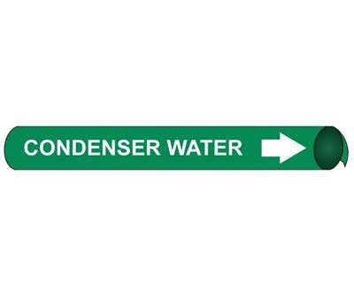AccuformNMC RPK241 ASME (ANSI) Pipe Marker, Green, Condenser Water