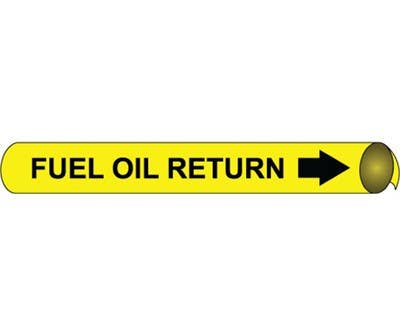 AccuformNMC RPK339 ASME (ANSI) Pipe Marker, Yellow, Fuel Oil Return