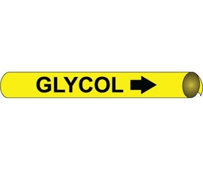 AccuformNMC RPK359 ASME (ANSI) Pipe Marker, Yellow, Glycol