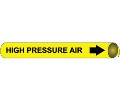 AccuformNMC 4057 Precoiled/Strap-On Pipemarker B/Y - High Pressure Air