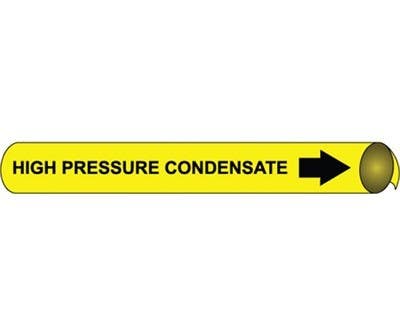 AccuformNMC 4058 Precoiled/Strap-On Pipemarker B/Y - High Pressure Condensate