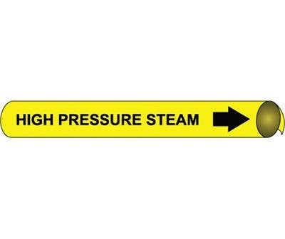 AccuformNMC 4059 Precoiled/Strap-On Pipemarker B/Y - High Pressure Steam