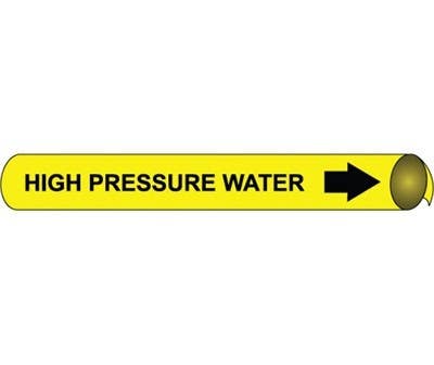 AccuformNMC 4060 Precoiled/Strap-On Pipemarker B/Y - High Pressure Water