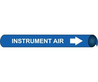 AccuformNMC RPK471 ASME (ANSI) Pipe Marker, Blue, Instrument Air