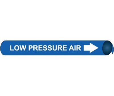 AccuformNMC 4067 Precoiled/Strap-On Pipemarker W/B - Low Pressure Air