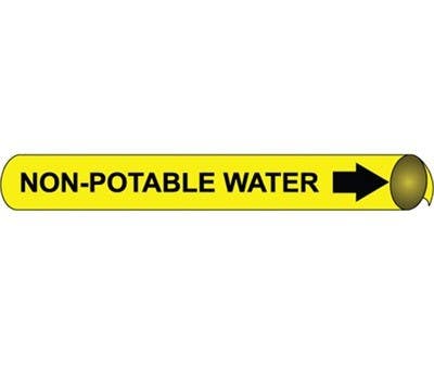 AccuformNMC 4076 Precoiled/Strap-On Pipemarker B/Y - Non-Potable Water