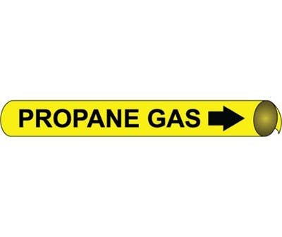AccuformNMC 4086 Precoiled/Strap-On Pipemarker B/Y - Propane Gas