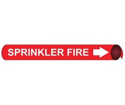 AccuformNMC 4095 Precoiled/Strap-On Pipemarker W/R - Sprinkler Fire