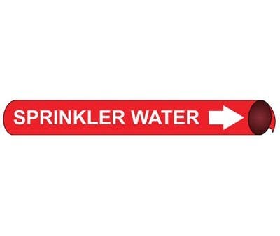 AccuformNMC 4096 Precoiled/Strap-On Pipemarker W/R - Sprinkler Water
