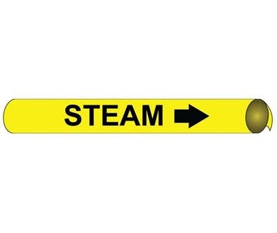 AccuformNMC 4097 Precoiled/Strap-On Pipemarker B/Y - Steam