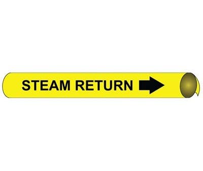 AccuformNMC 4098 Precoiled/Strap-On Pipemarker B/Y - Steam Return
