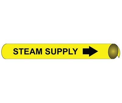 AccuformNMC 4099 Precoiled/Strap-On Pipemarker B/Y - Steam Supply