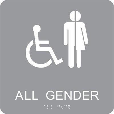 AccuformNMC ADA22 All Gender/Handicapped Braille ADA Sign