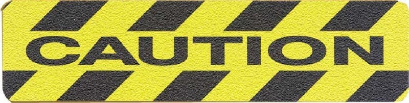 AccuformNMC AGT39CAU Anti Slip Grit Cleat 6" x 24", Caution, Black/Yellow, Case of 24