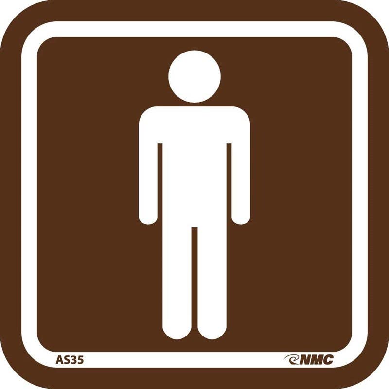 AccuformNMC PSG307 Engraved Accu-Ply Sign, Men Graphic, 3" x 3"