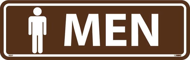 AccuformNMC AS37 Men Architectural Sign 3.50" x 11", .125 Acrylic