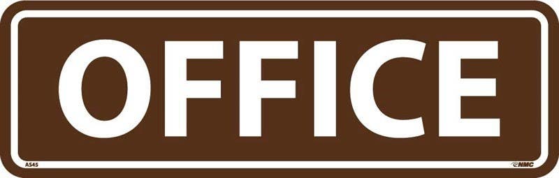 AccuformNMC AS45 Office Architectural Sign 3.50" x 11", .125 Acrylic