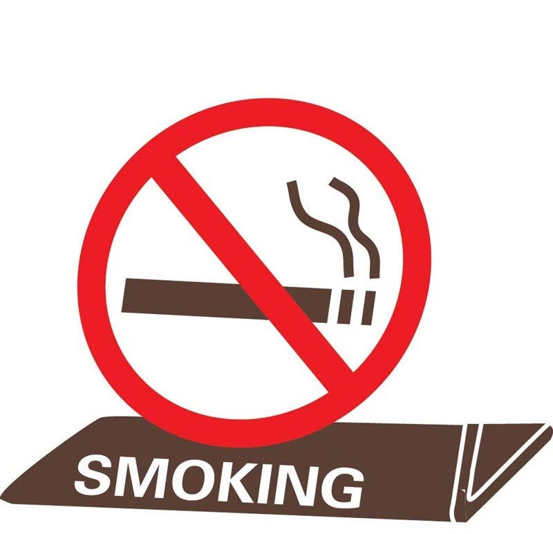 AccuformNMC AS75 No Smoking Face 3.50" x 3.50", .125 Acrylic