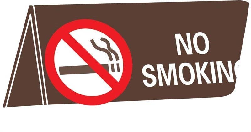 AccuformNMC AS77 No Smoking 3" x 5" Tent, .125 Acrylic