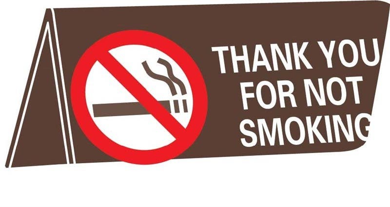 AccuformNMC AS79 Thank You For Not Smoking 3" x 5" Tent, .125 Acrylic