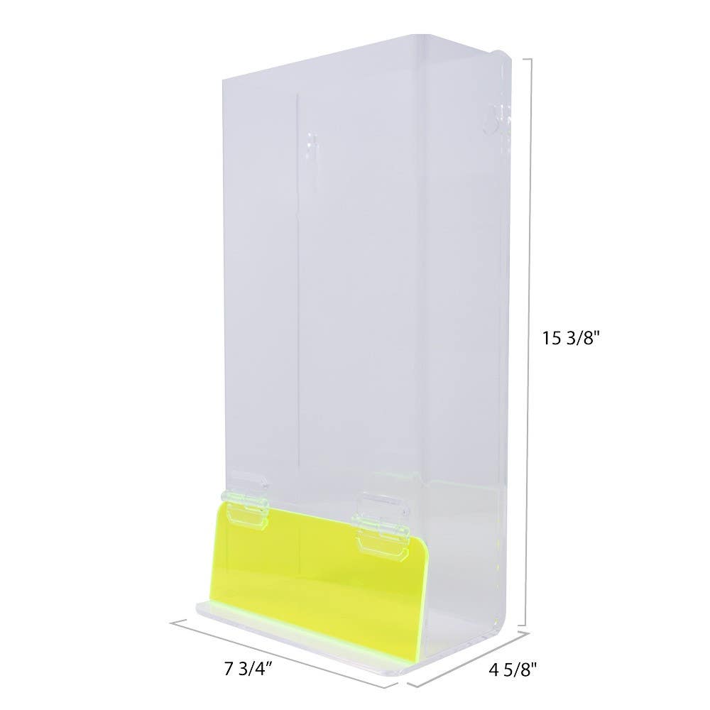 AccuformNMC ASG-D Acrylic Visitor Spec Dispenser, Deluxe, 18" x 8" x 4"