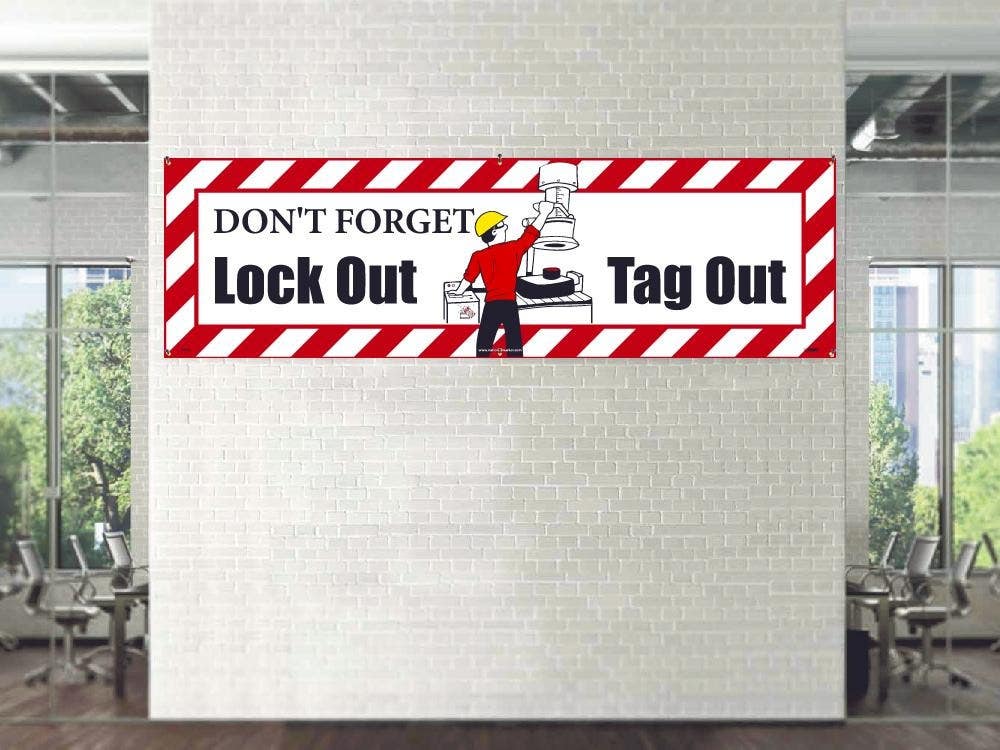 AccuformNMC BT Don't Forget Lockout Tagout Banner