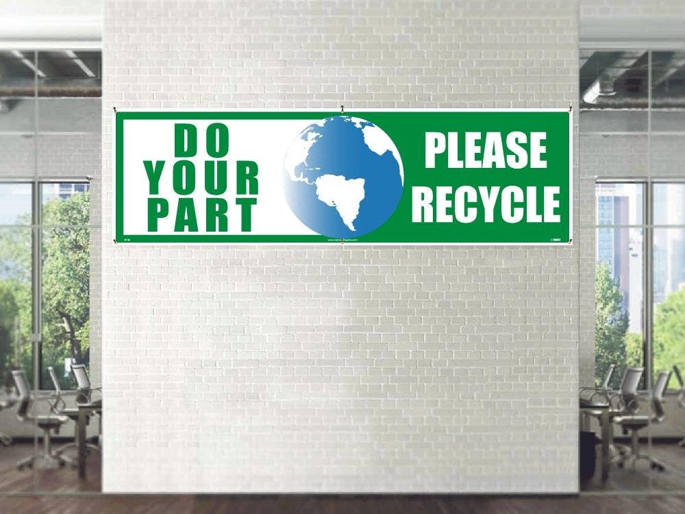 AccuformNMC BT Do Your Part Please Recycle Banner