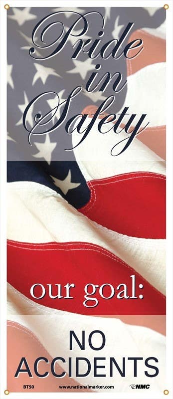 AccuformNMC BT50 Pride In Safety Banner, 60" x 26"