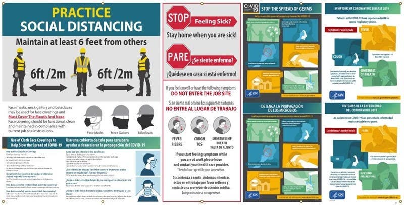 AccuformNMC BT Practice Social Distancing (Multi Message Banner) Vinyl Banner w/ Grommets