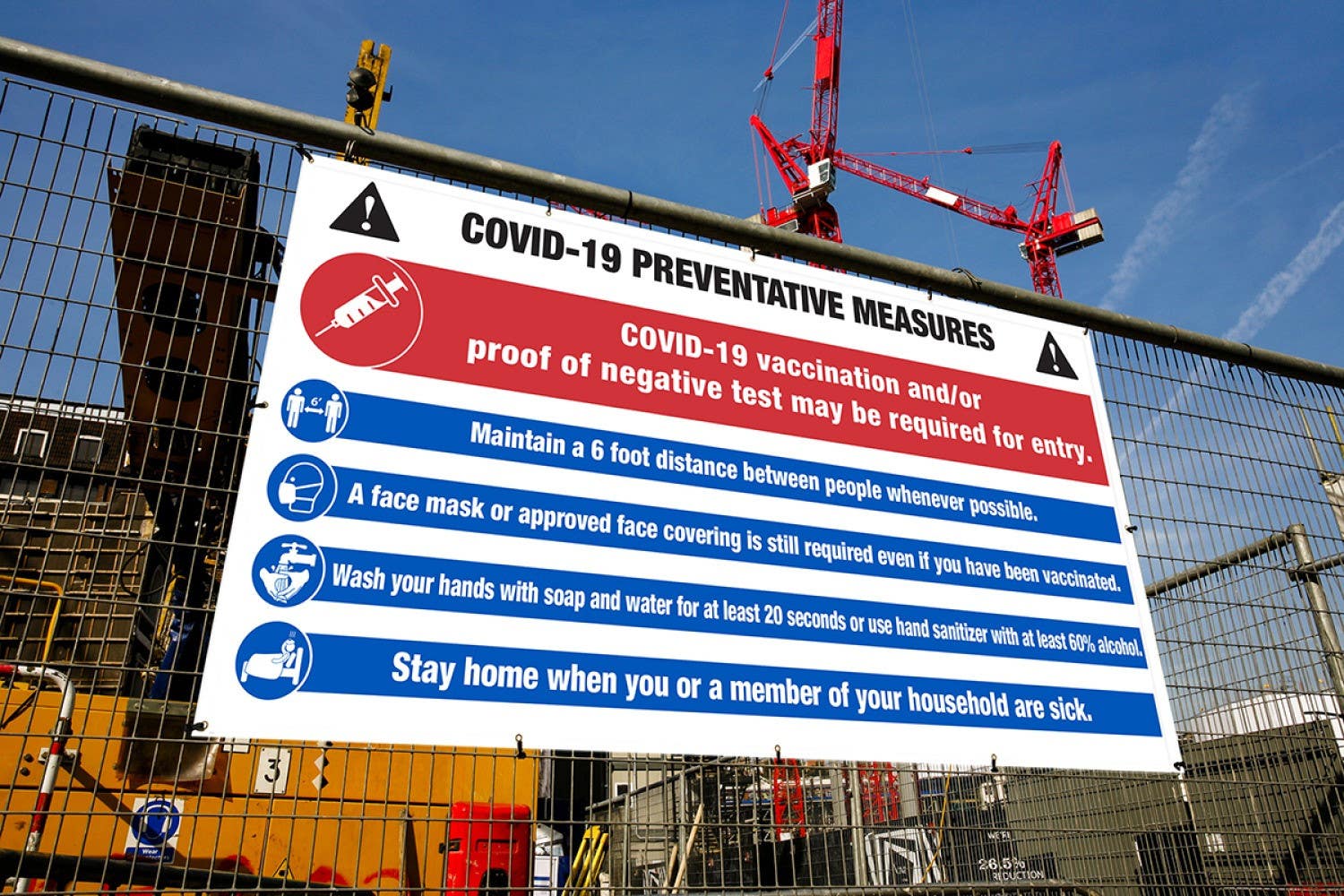 AccuformNMC BT Covid-19 Preventative Measures Mesh Banner w/ Grommets