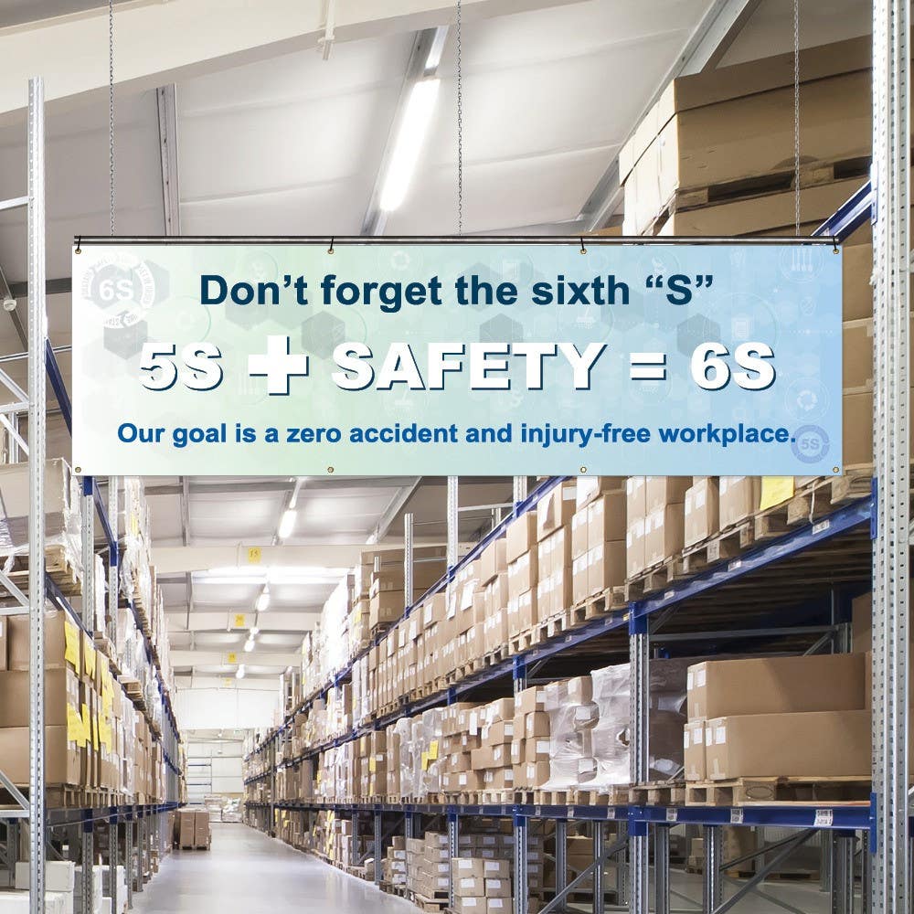 AccuformNMC MBR Don't Forget The Sixth "S" 5S + Safety  6S Banner