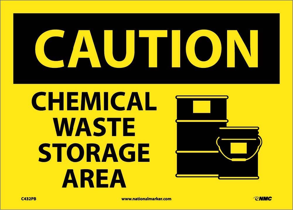AccuformNMC MBHZ605 OSHA Caution Safety Sign, Chemical Storage Area..., 10" x 14"