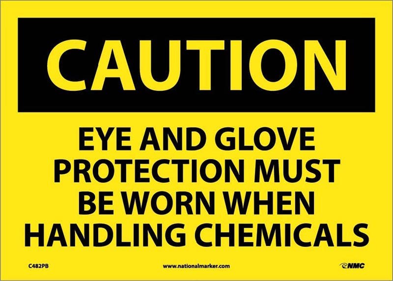 AccuformNMC C482 Caution, Multi Protection Safety Sign, 10" x 14"