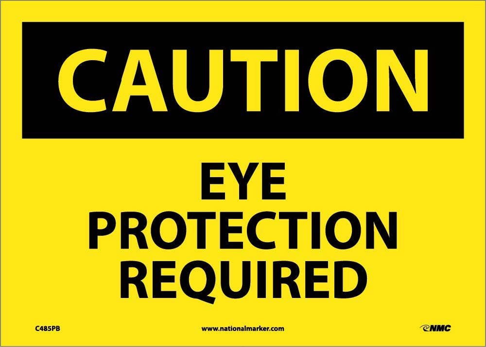 AccuformNMC MPP OSHA Caution Safety Sign, Eye Protection Required