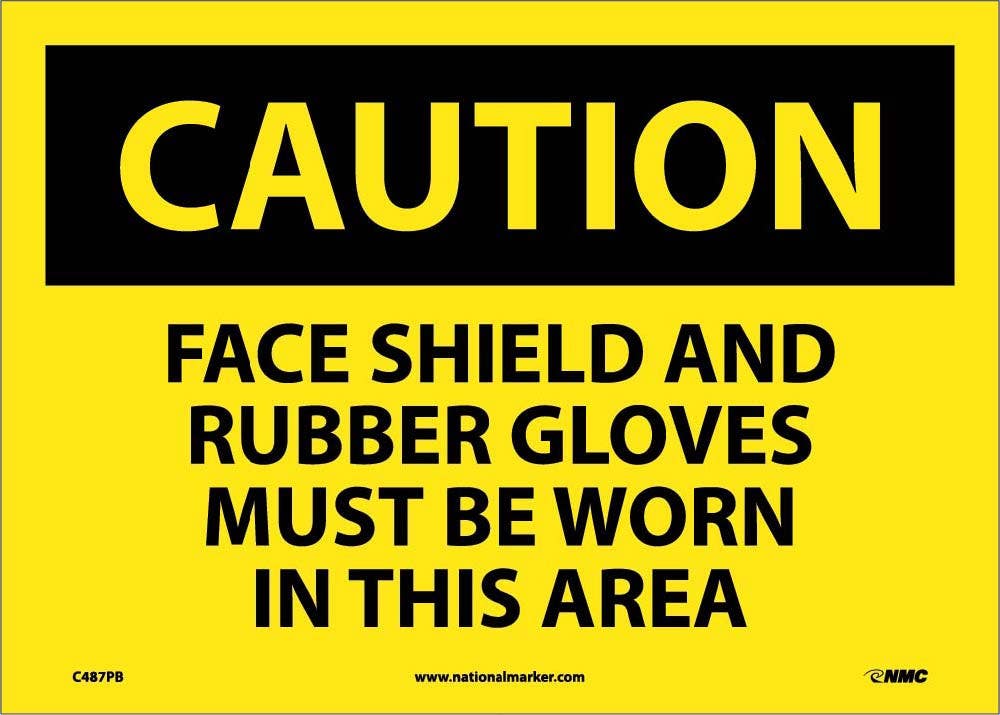 AccuformNMC C487 Caution, Multi Protection Safety Sign, 10" x 14"