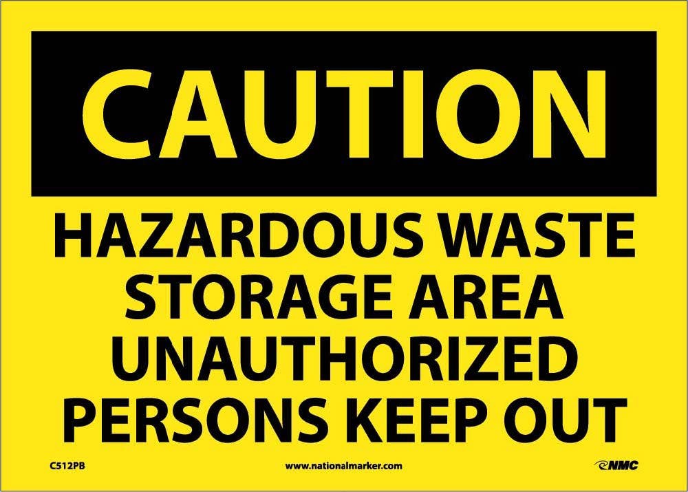AccuformNMC MCHL OSHA Caution Safety Sign, Hazardous Waste Storage Area…