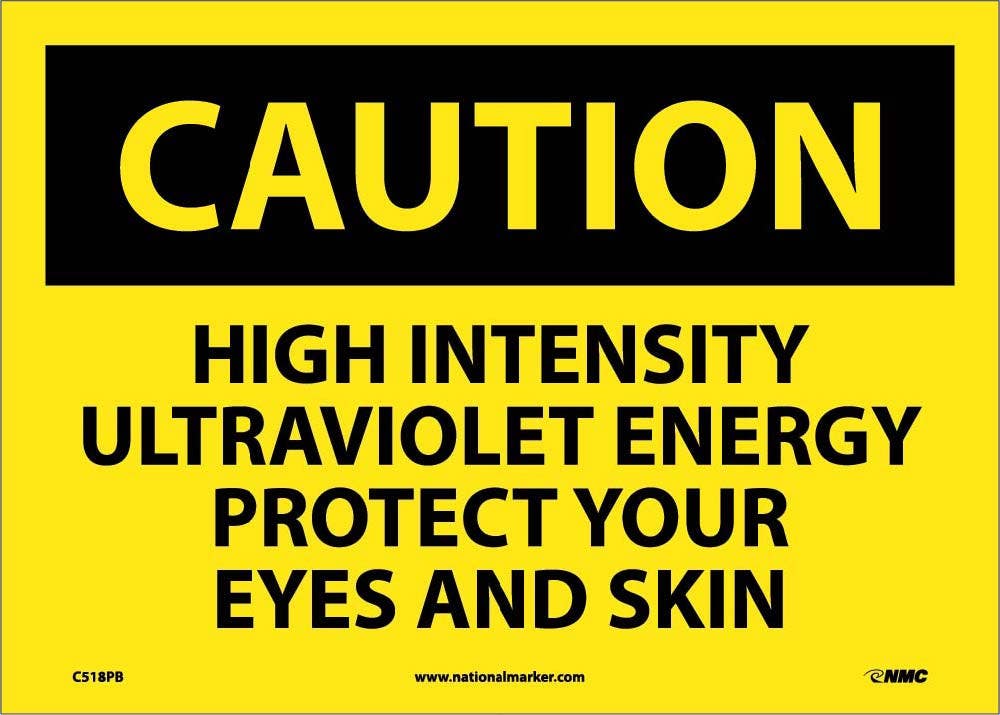 AccuformNMC C518 Caution, Eye Skin Protection Sign, 10" x 14"