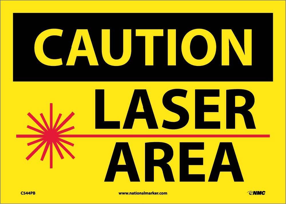 AccuformNMC MRAD OSHA Caution Safety Sign, Laser Area