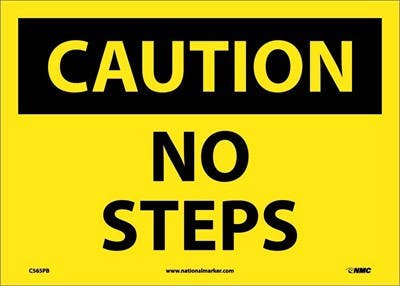 AccuformNMC C565 Caution, No Steps Sign, 10" x 14"