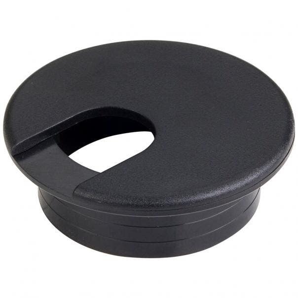 Hardware Resources 63000 Plastic Wire Grommet For 2" Diameter Hole, Finish-Black, 2 Piece