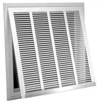 AmeriFlow 326W20 Lanced Return Air Filter Grille, Steel, White