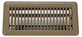 AmeriFlow 456B4X8 Mobile Home Floor Register, Steel, Brown, 4 x 8 In