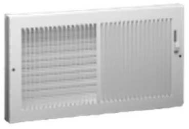 AmeriFlow 367W1 Baseboard Register, Steel, White
