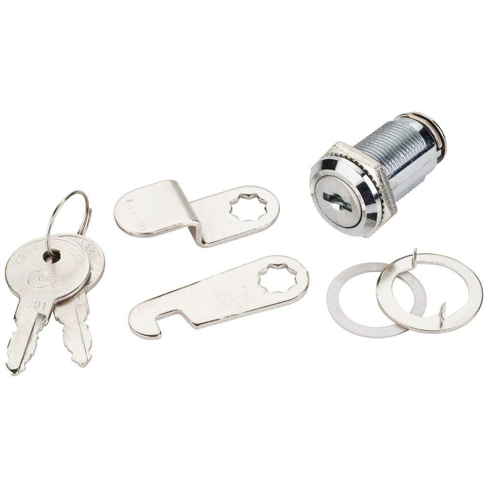 Hardware Resources 68639CH Cam Lock, Length-1 1/8", Finish-Chrome