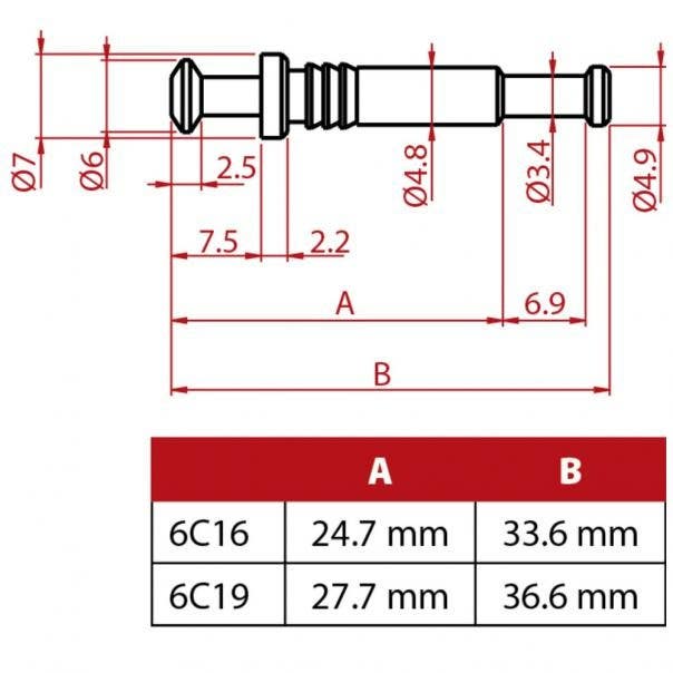 Hardware Resources 6C Double Bolt For Center Panel