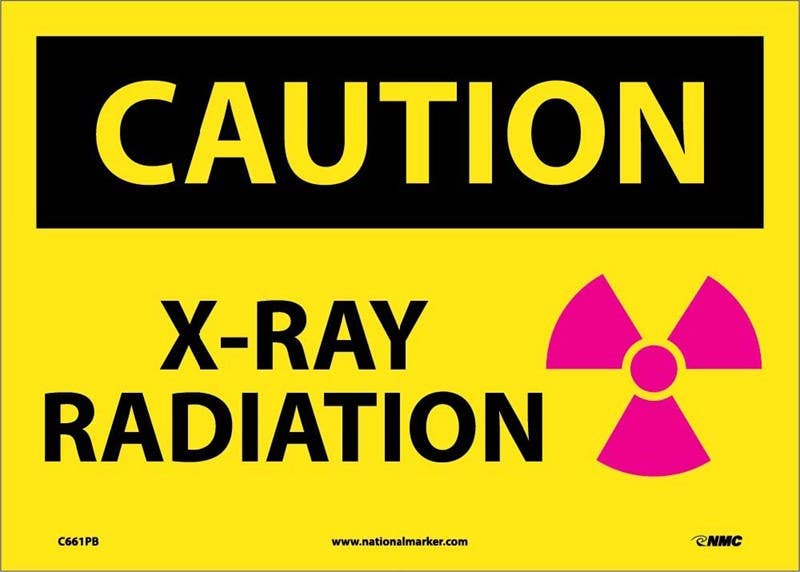 AccuformNMC MRAD637 OSHA Caution Safety Sign, X-Ray Radiation, 10" x 14"