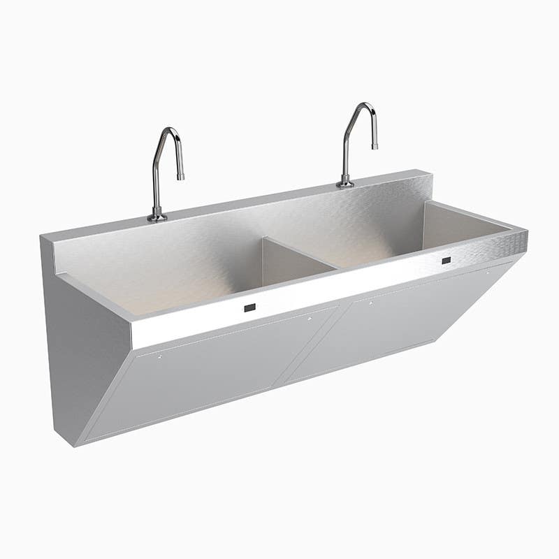 Sloan ESS-2200 Optima Double-Station Sensor-Activated Scrub Sink,Material-Stainless Steel