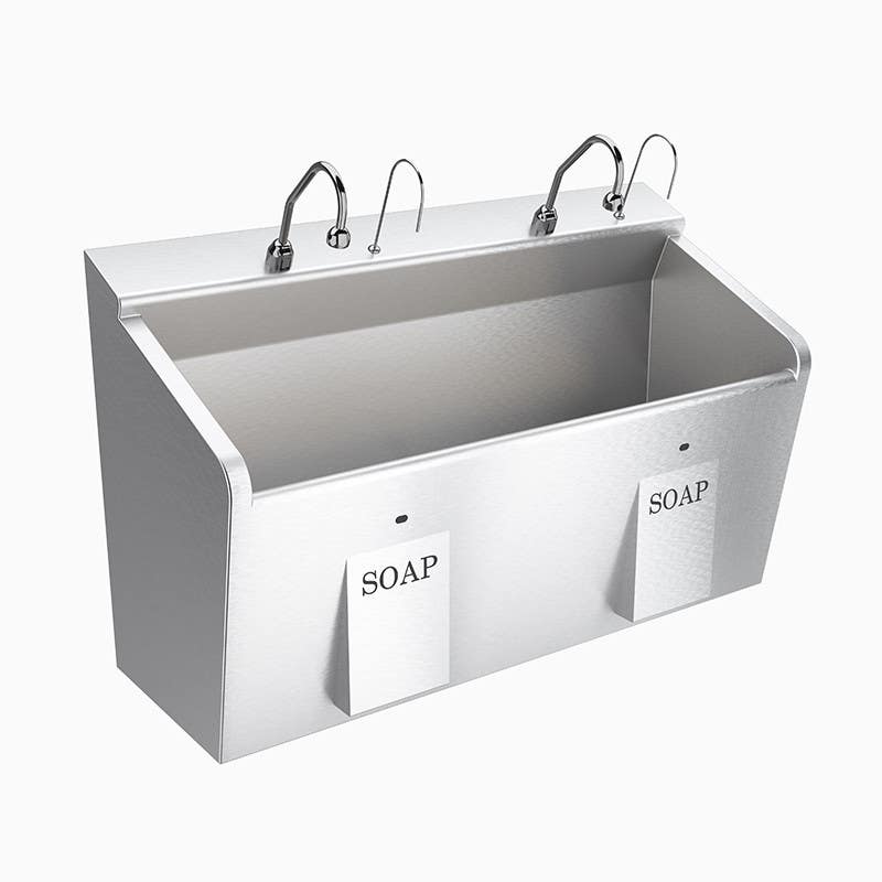 Sloan ESS-3200 Optima Deluxe Double-Station Sensor-Activated Scrub Sink,Material-Stainless Steel