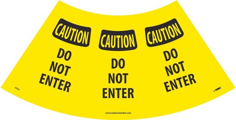 AccuformNMC FBC911E Caution Cone Cuff Sleeve, Do Not Enter