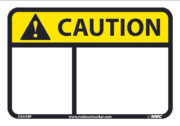 AccuformNMC CGA38 Caution, (Header Only) Sign